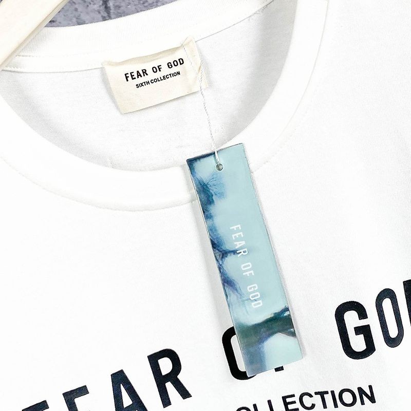 新作フィアオブゴッド SIXTH COLLECTION Tシャツ コピー ホワイト fib65369品質保証