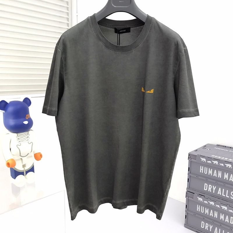 稀少 フェンディモンスター ロゴ クルーネックコピー Tシャツ fea01225