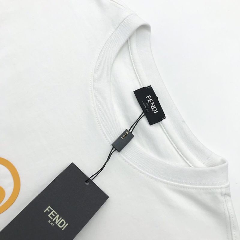 超希少！フェンディ◆クルーネックロゴジャージー 偽物Tシャツ fej28997激安送料無料