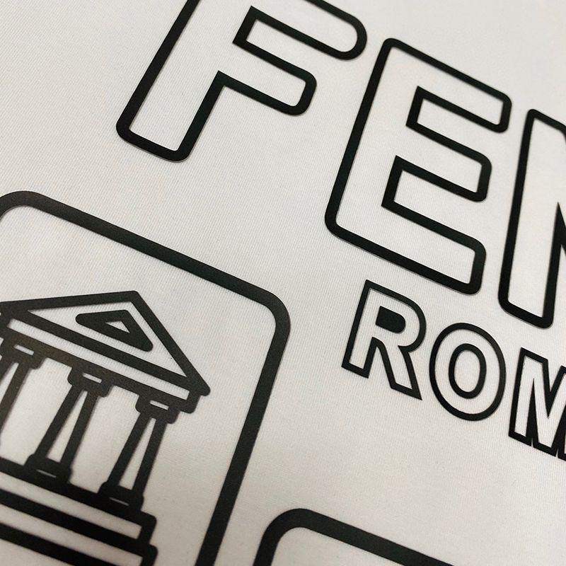人気No1 フェンディ ROMA ロゴ クルーネック偽物 Tシャツ fek26035人気