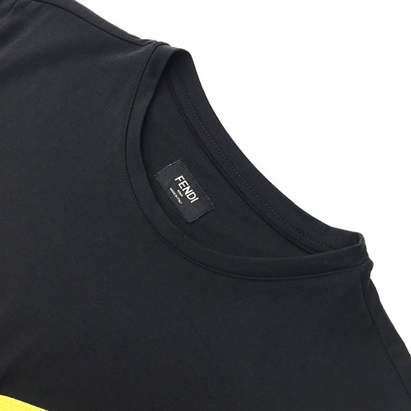 可愛い フェンディ モンスター ロゴ クルーネック偽物 Tシャツ fem98518人気