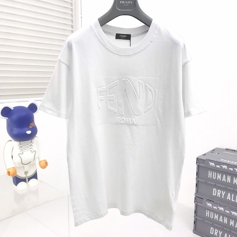 超話題!フェンディ◆クルーネックロゴジャージーTシャツコピー fem98913