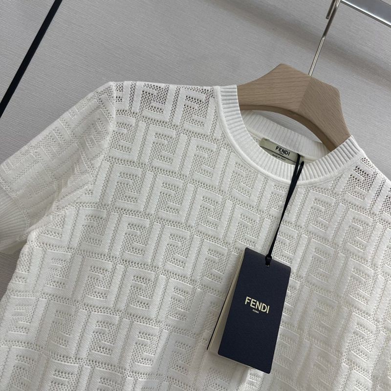 すぐ届く【フェンディ】Tシャツ クルーネック 半袖 FFロゴ コットン コピー fen66109激安送料無料