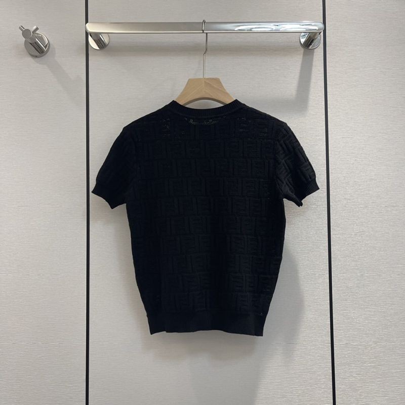 春もの新作【フェンディ】Tシャツ クルーネック 半袖 FFロゴ コットン 偽物 feq42525通販