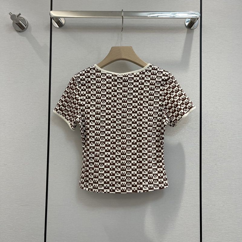 21-22AW【フェンディ】FFカーリグラフィ コットンジャージー Tシャツ コピー feq67325通販