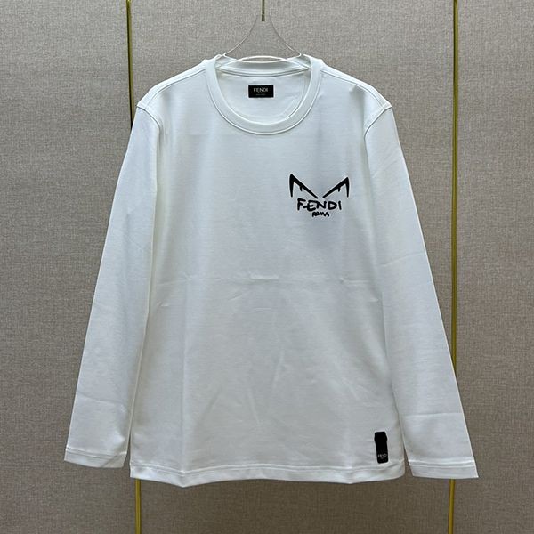 n級 おすすめフェンディ アジュール刺繍FF 長袖クルーネックＴシャツ コピー 2色 fer21952通販