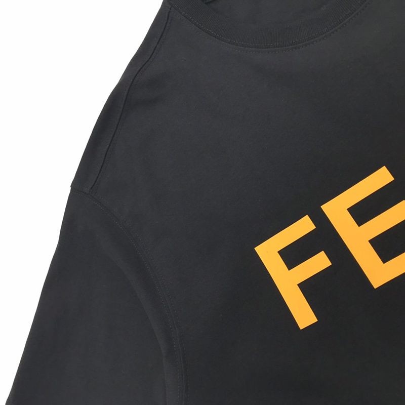 世界中で大人気♪ フェンディ◆クルーネックロゴジャージー コピー Tシャツ fes50374最高級