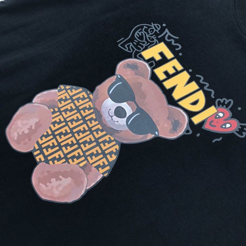 セール新作 フェンディ◆クルーネックロゴジャージー 偽物Tシャツ feu30299高い品質