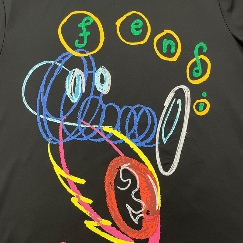春夏新作 フェンディ◆クルーネックロゴジャージーTシャツ スーパーコピー few05695高い品質
