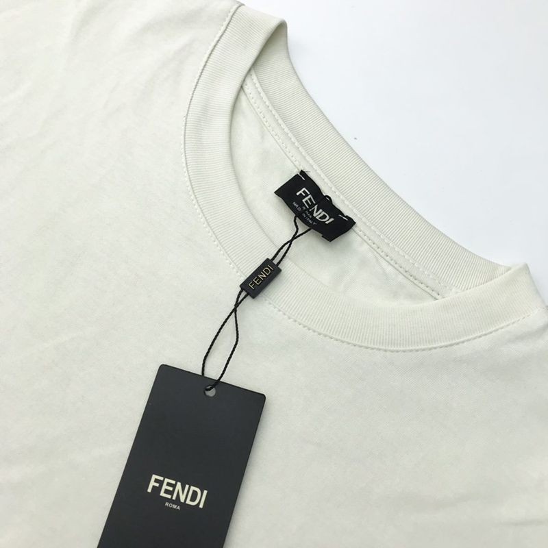 入手困難 フェンディ◆クルーネックロゴジャージー コピー Tシャツ fez31674激安送料無料