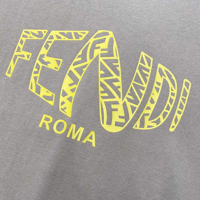 稀少 フェンディ ROMA ロゴ クルーネック コピー Tシャツ fez50771人気
