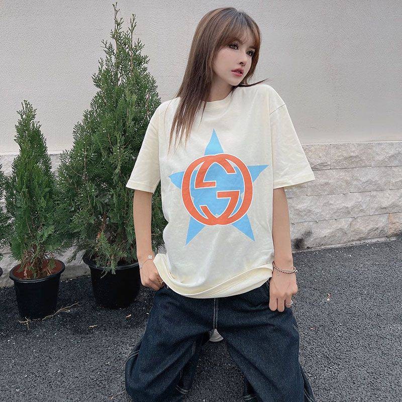 希少色グッチ ロゴ コットン Tシャツ スーパーコピー gua31499激安送料無料