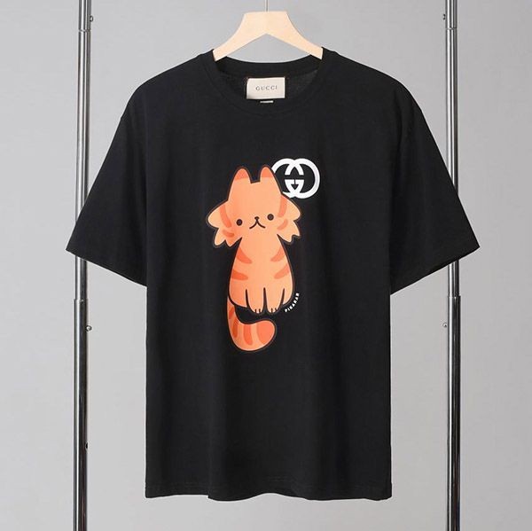 目を惹くカラー グッチ プリント コットン Tシャツ スーパーコピー gua50728通販