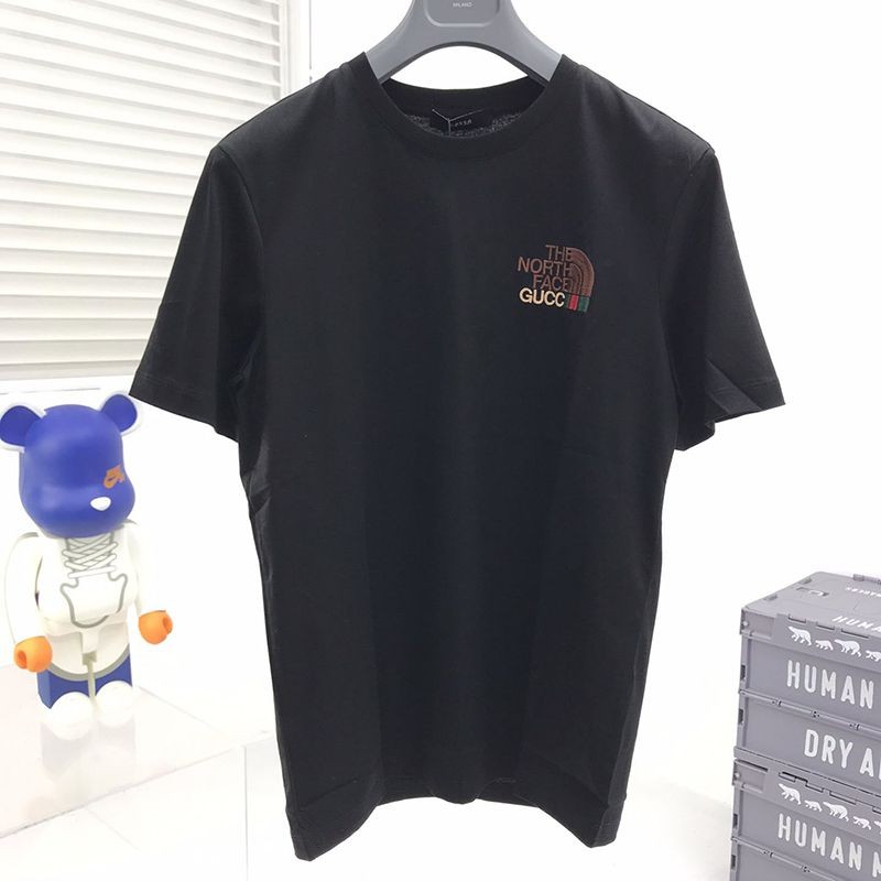 春夏新作グッチ x ノースフェイス コラボ 半袖Tシャツ パロディ gua78961人気