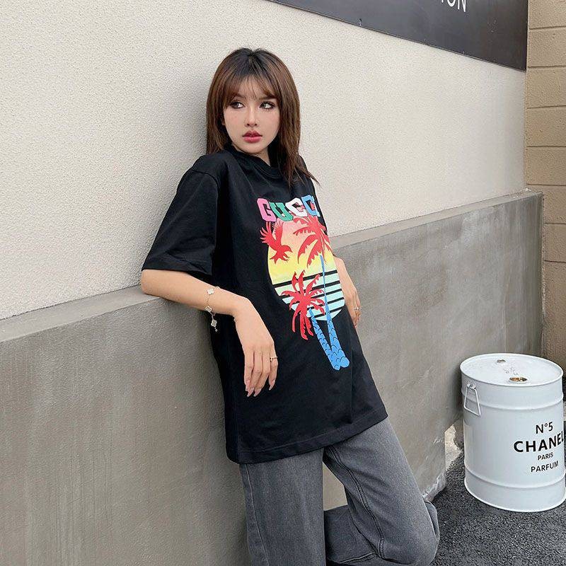 21AW新作グッチ ヤシ コットン Tシャツ 偽物 guc81693激安送料無料
