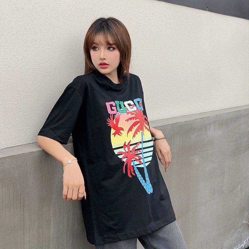 21AW新作グッチ ヤシ コットン Tシャツ 偽物 guc81693高い品質