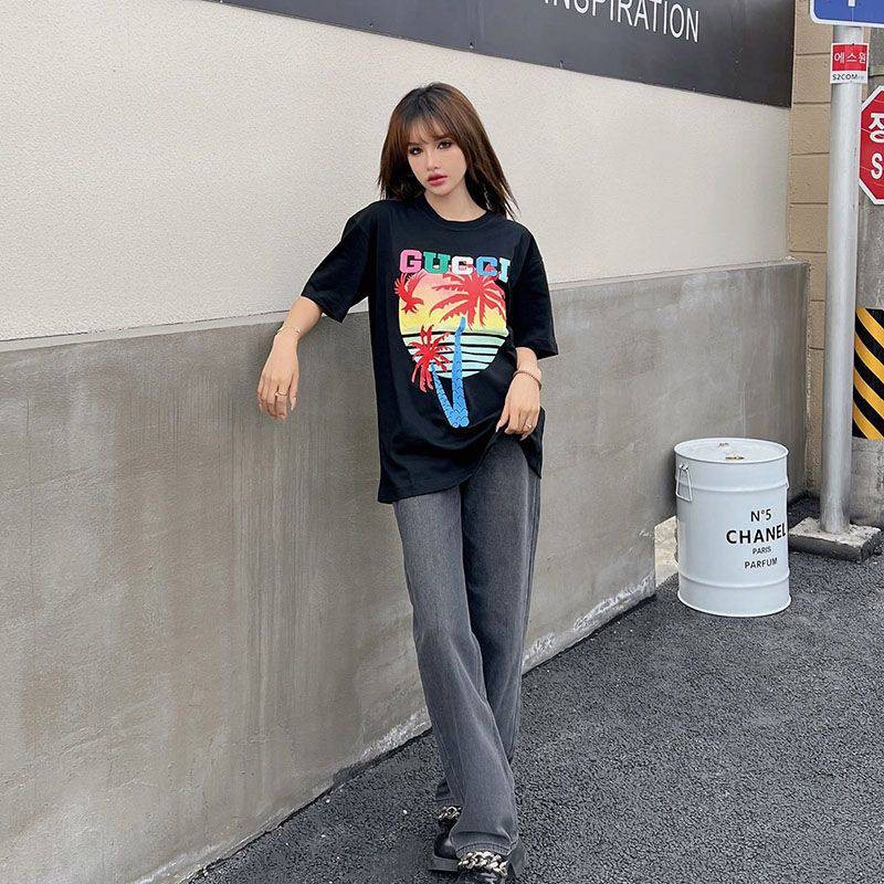 21AW新作グッチ ヤシ コットン Tシャツ 偽物 guc81693人気