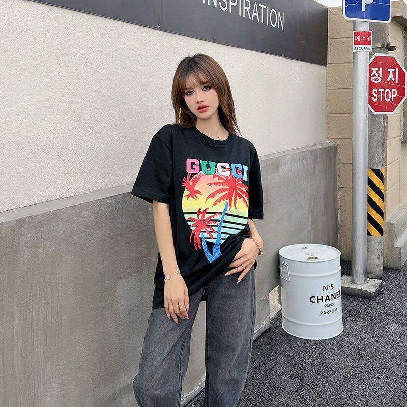 21AW新作グッチ ヤシ コットン Tシャツ 偽物 guc81693N級品