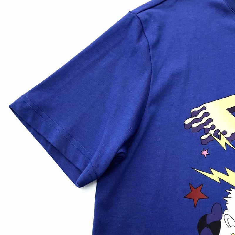 目を惹くカラー☆Disney x グッチ コラボ・ドナルドイラストTシャツ コピー♪ gud18579高い品質