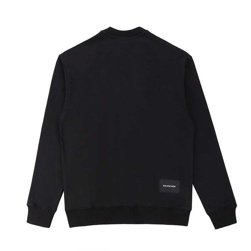 希少色グッチ×バレンシアガ コピー ブラック GGロゴコットンスウェットシャツ gud55678通販