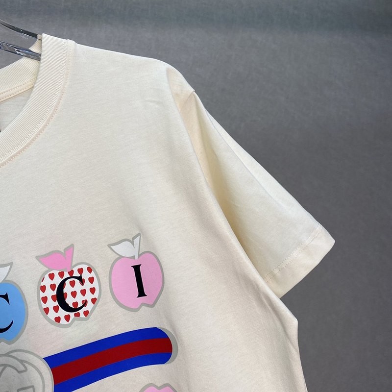 人気No1 グッチ コットン Tシャツ コピー半袖 ロゴ gud69063高い品質