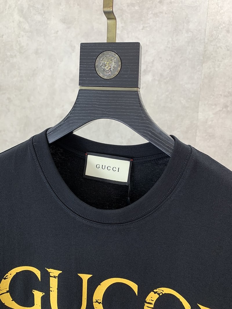 セール新作 グッチ コットン Tシャツ 偽物 半袖 ロゴ gud96553激安送料無料