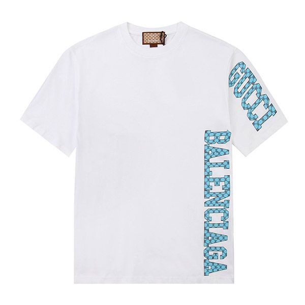 人気No1グッチ バレンシアガ コピー ロゴ ホワイト Tシャツ gue27260