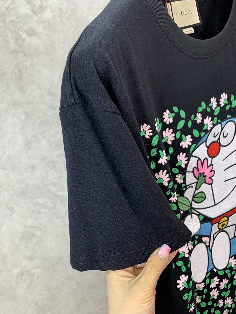 最安値挑戦 ドラえもんx グッチ 偽物 オーバーサイズ Tシャツ gue63908最高級