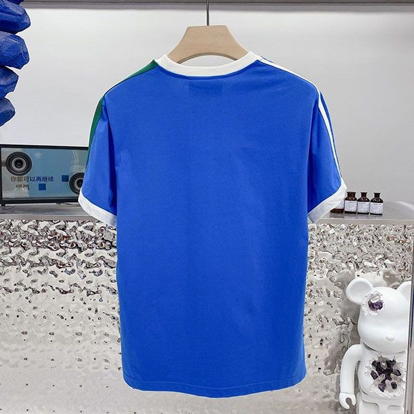 送料込《アディダス xグッチ》トレフォイル プリント Tシャツ 偽物 guf04497通販