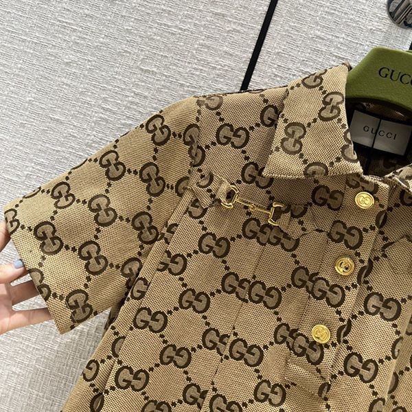 目を惹くカラー グッチ ラメ ツイード ミニワンピース 半袖 スーパーコピー gug57115激安送料無料