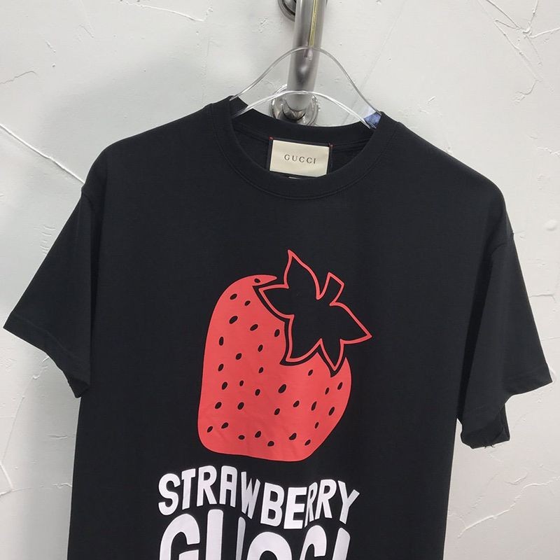 希少色★"グッチ STRAWBERRY スーパーコピー" コットンTシャツ★すぐ届く guh62789激安送料無料