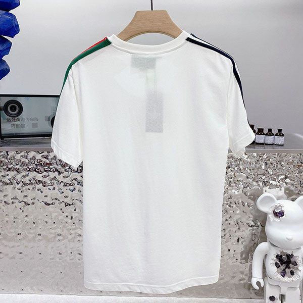 完売必至《アディダス xグッチ》トレフォイル プリント Tシャツ コピー guh72950通販