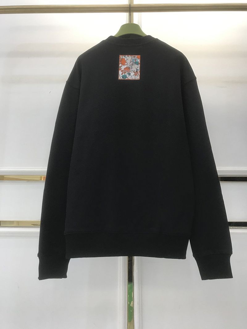 一目惚れ♪バレンシアガ×グッチ コピー ブラック コットンスウェットシャツ gui55872通販