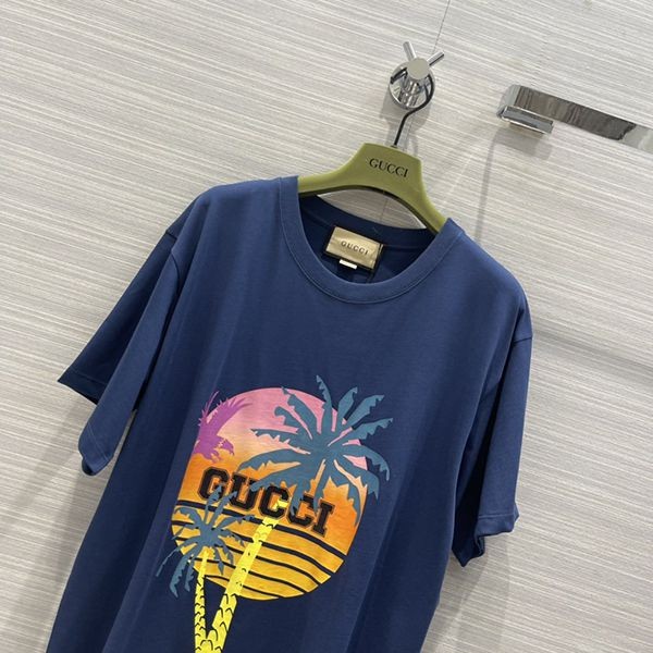 完売必至【グッチ】パームツリー コットン ジャージー Tシャツ コピー gui88097通販