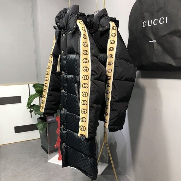 希少 グッチ GGコットン キャンバス ダウンジャケット コピー guj38675通販