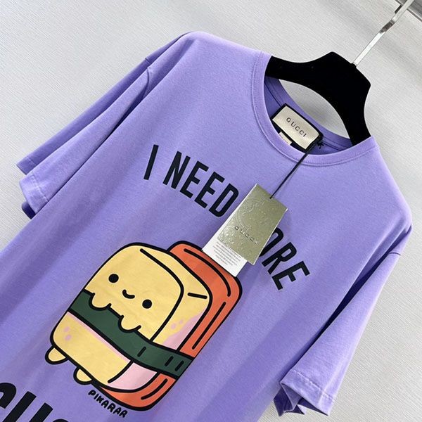 ギフトに最適グッチ×Kawaii キャットプリント Tシャツ コピー guj61670高い品質