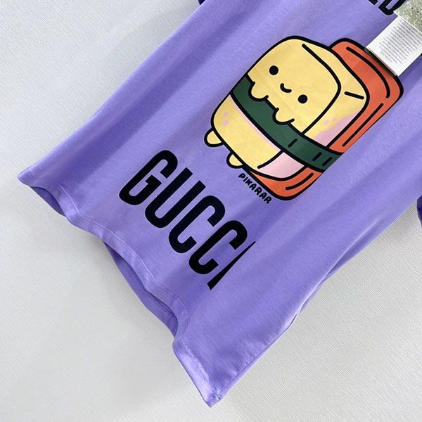 ギフトに最適グッチ×Kawaii キャットプリント Tシャツ コピー guj61670人気