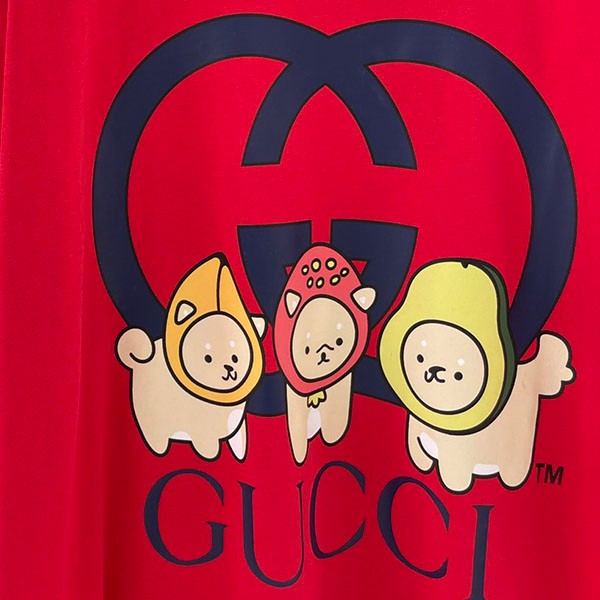 信用第一 グッチ×Kawaii キャットプリント Tシャツ コピー guj83879高い品質
