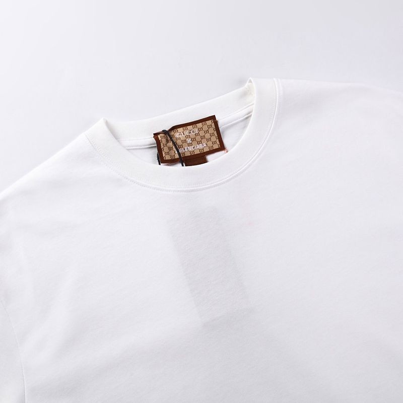 追跡付き発送バレンシアガ×グッチ コピー ホワイト ロゴ Tシャツ guj97303激安送料無料