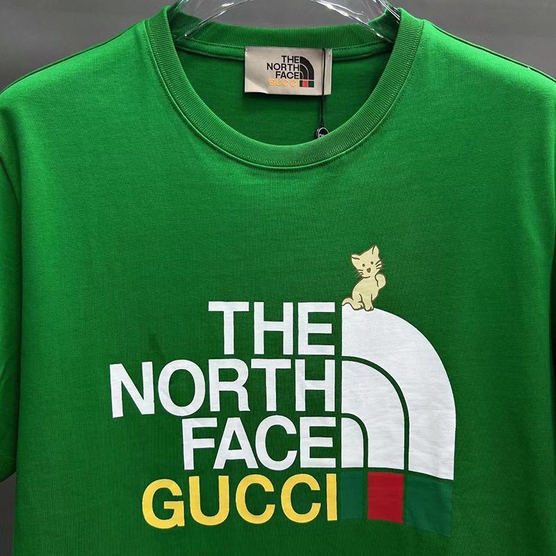 稀少グッチ x ノースフェイス スーパーコピー コラボ 半袖Tシャツ guk37972通販
