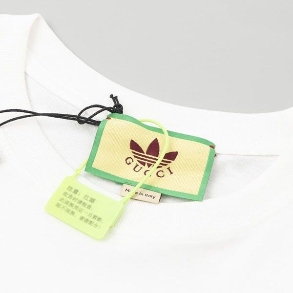 最安値挑戦 グッチ×adidas オーバーサイズ コットン コピー Tシャツ gul17263激安送料無料