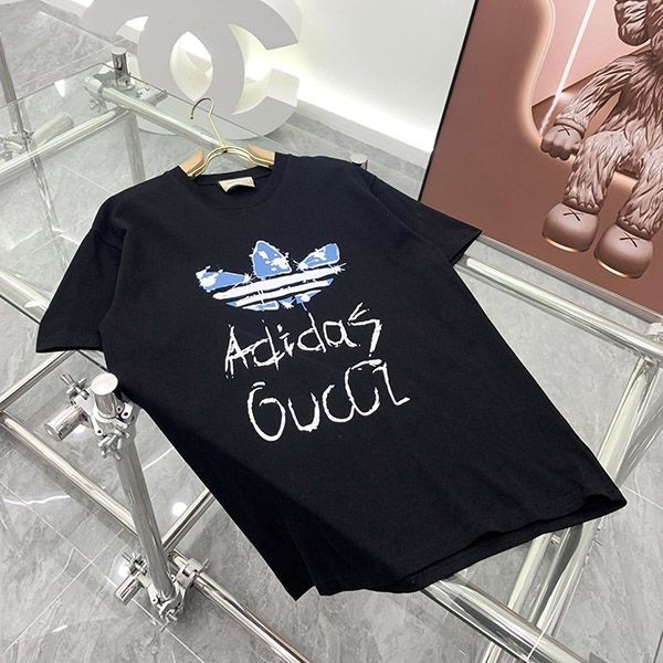 ブティック♪adidas x グッチ コットン 偽物 Tシャツ gul99522激安送料無料