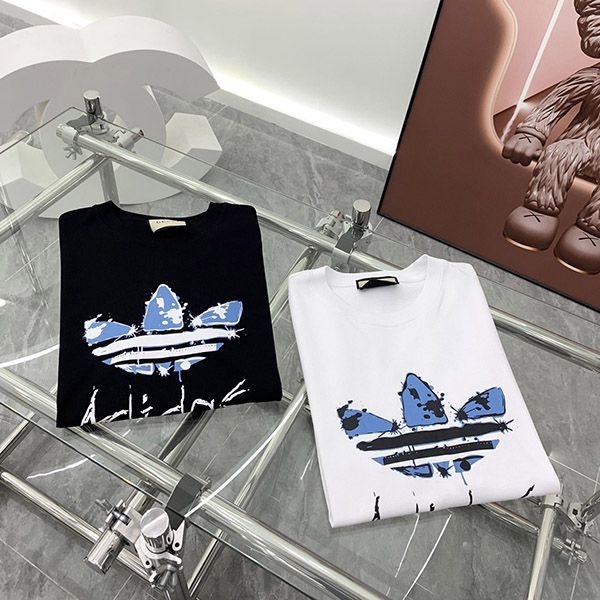 ブティック♪adidas x グッチ コットン 偽物 Tシャツ gul99522品質保証