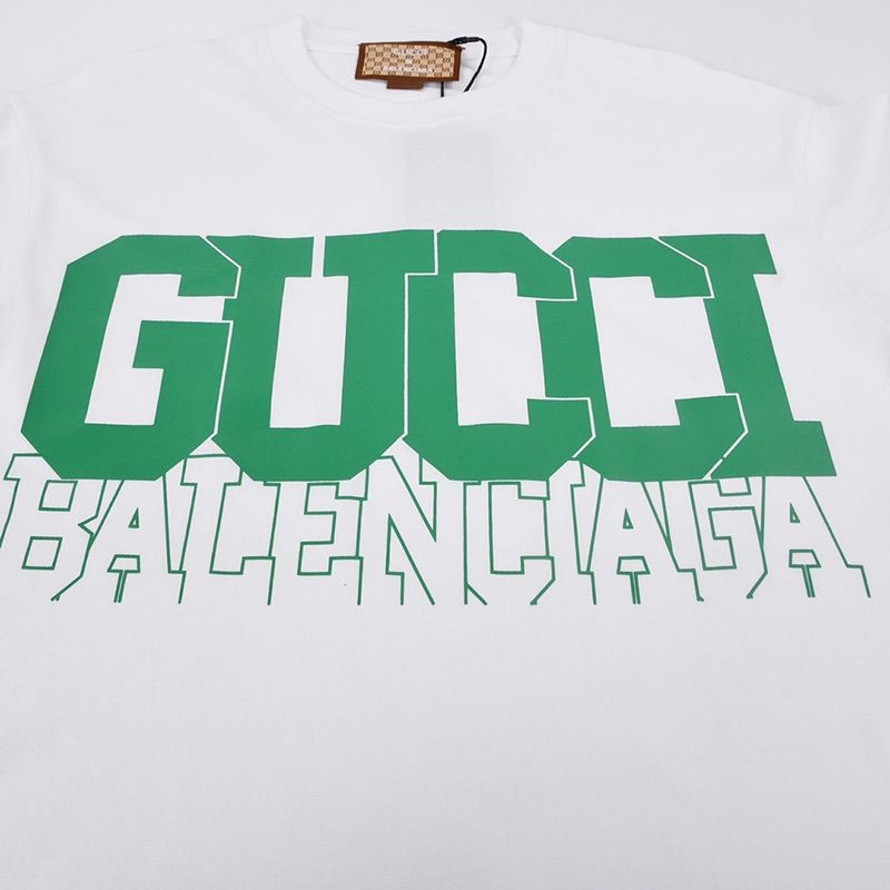 人気急上昇グッチ x バレンシアガ コラボ 半袖Tシャツ スーパーコピー gum56781高い品質