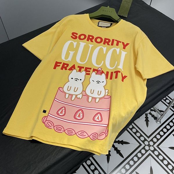 大人気！グッチ Sorority グッチFraternity プリント 偽物 Tシャツ gum67609最高級