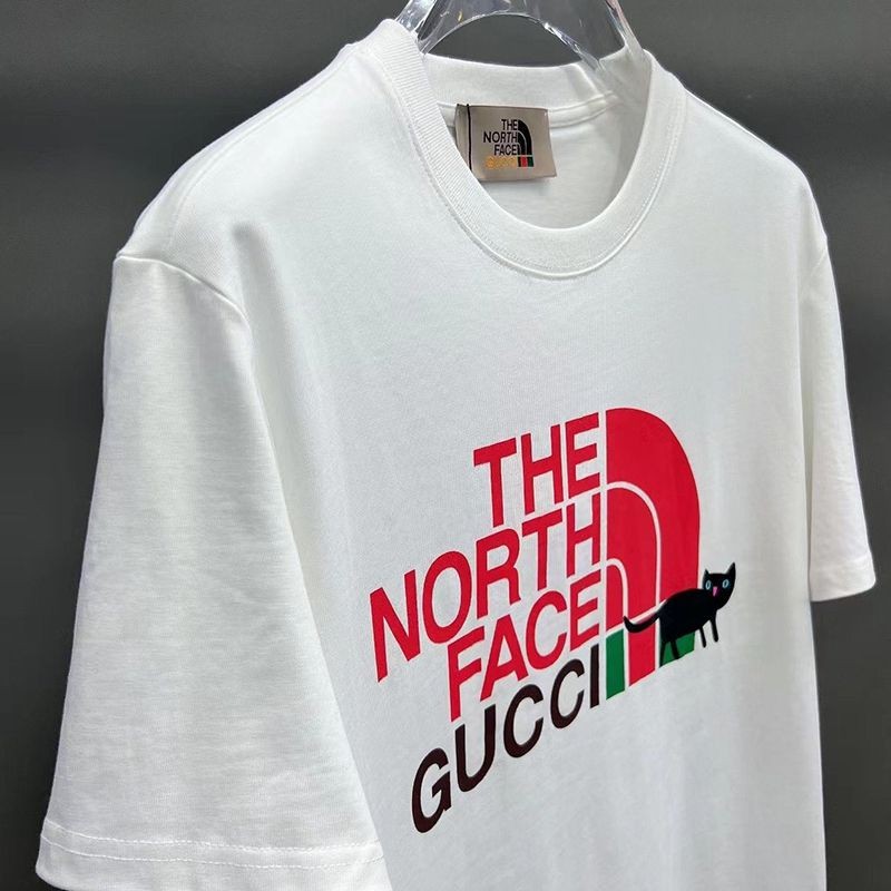 稀少【関送込】グッチ x ノースフェイス コピー コラボ 半袖Tシャツ gun12019激安送料無料