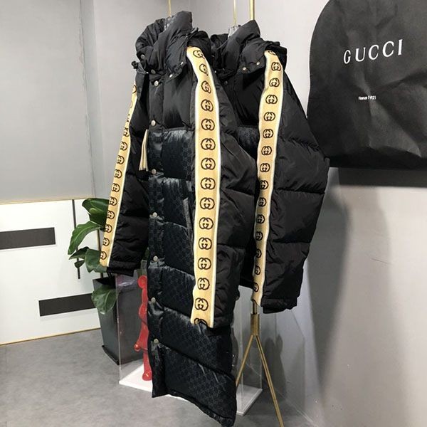入手困難 グッチ GGコットン キャンバス ダウンジャケット gun26109通販
