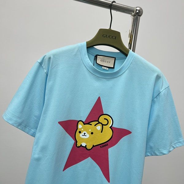 【大特価】グッチ×Kawaii コピー キャットプリント Tシャツ gup59765通販