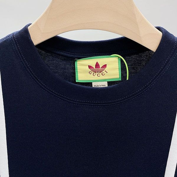 春夏新作 アディダス xグッチ 3ストライプジャカード Tシャツ コピー gup84774高い品質