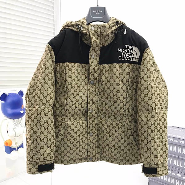 日本未入荷コラボ★ノースフェイス×グッチ スーパーコピー GGモノグラムダウンジャケット gur22252通販